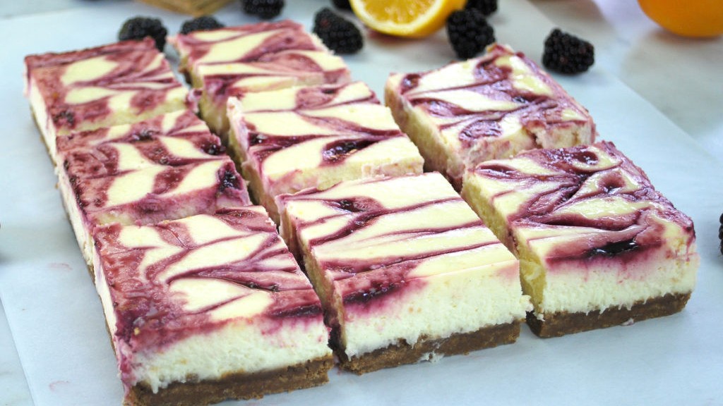 Image of Blackberry Meyer Lemon Cheesecake Squares