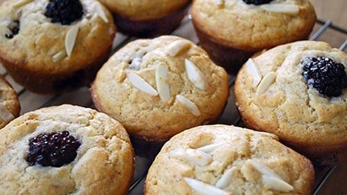 Image of Blackberry Vanilla Almond Muffins