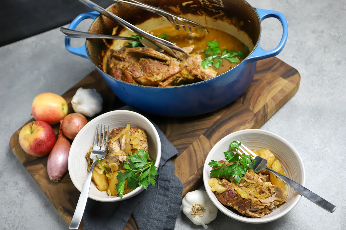 Cider Braised Mustard Pork