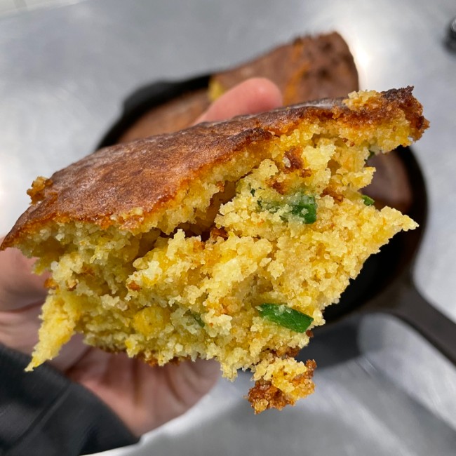 Image of Jalapeno Cheddar Cornbread with Lane's BBQ Sweet Heat Butter