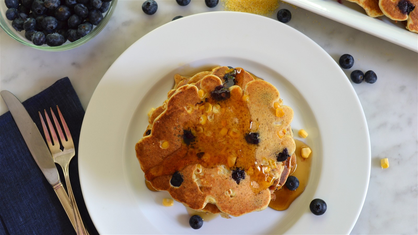 Image of Blueberry Corn Pancakes