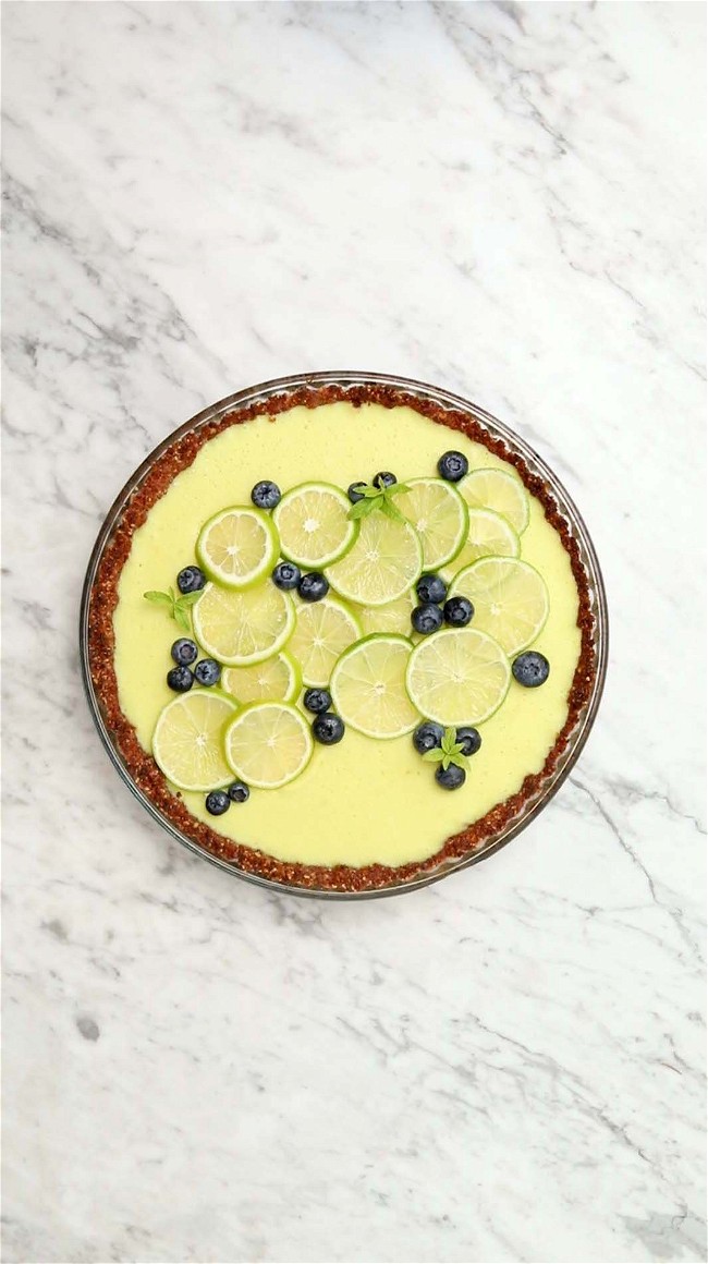 Image of Vegane Limetten Tarte (Key Lime Pie)