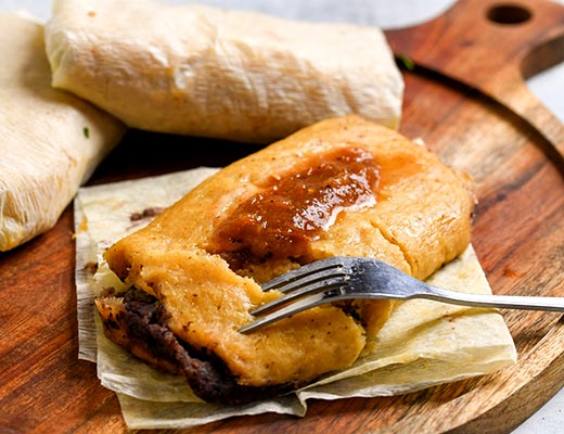 Image of Black Bean, Chile, and Cheese Tamales