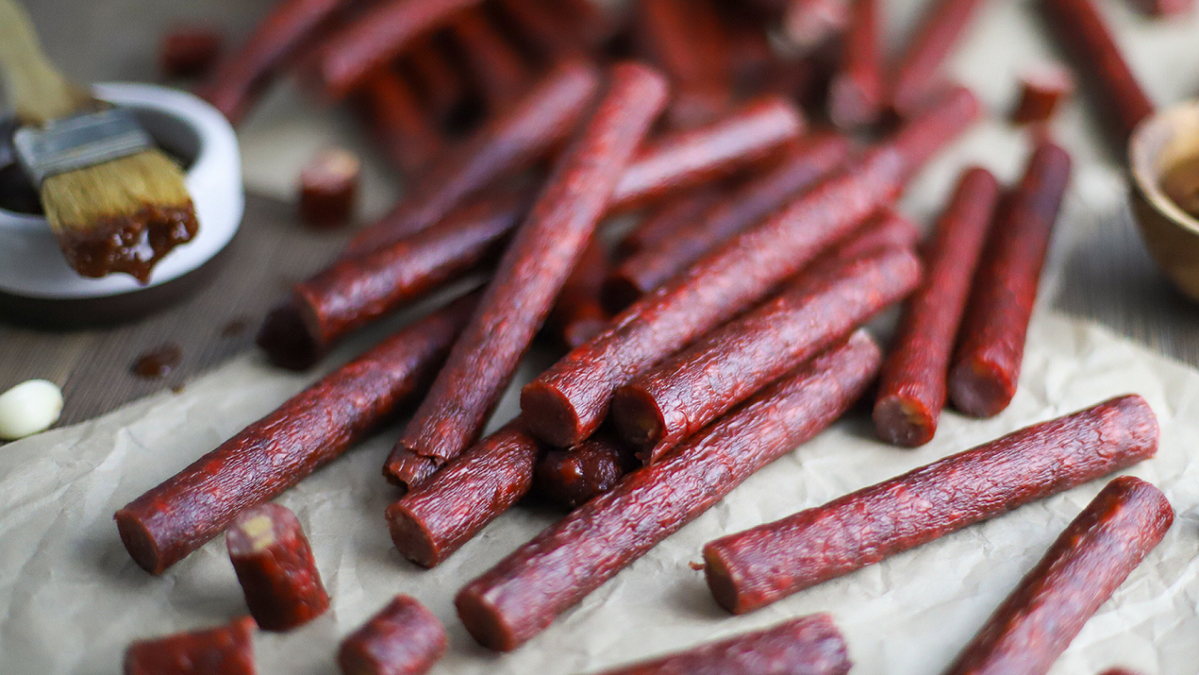 Venison Snack Sticks with Cheddar Cheese