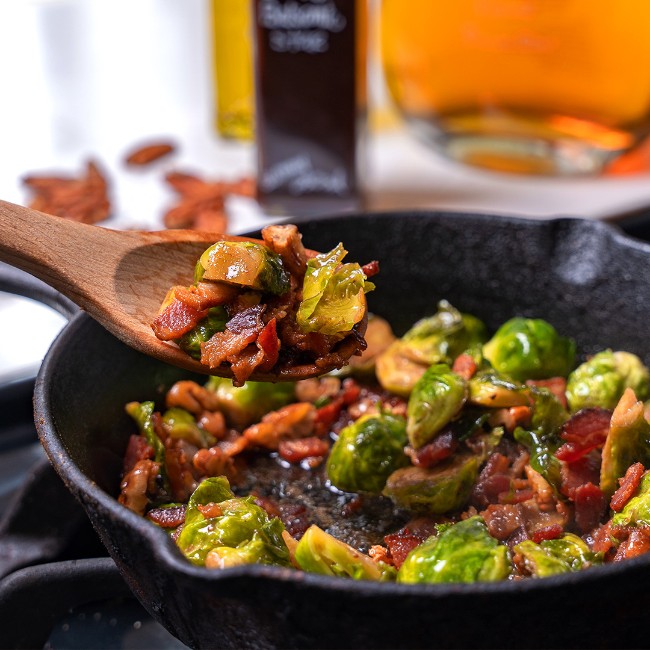 Image of Brussel Sprouts in Maple Bourbon Sauce