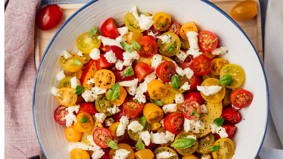 Image of CHERRY TOMATO- FETTA AND NECTARINE SALAD