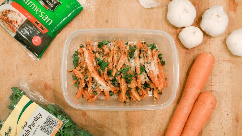 Image of Garlic Parmesan Baked Carrot Fries