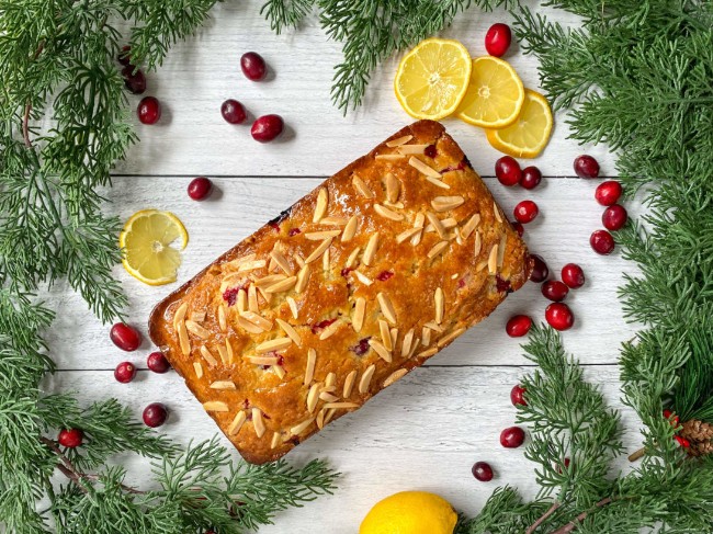 Image of Lemon Cranberry Bread with Almonds