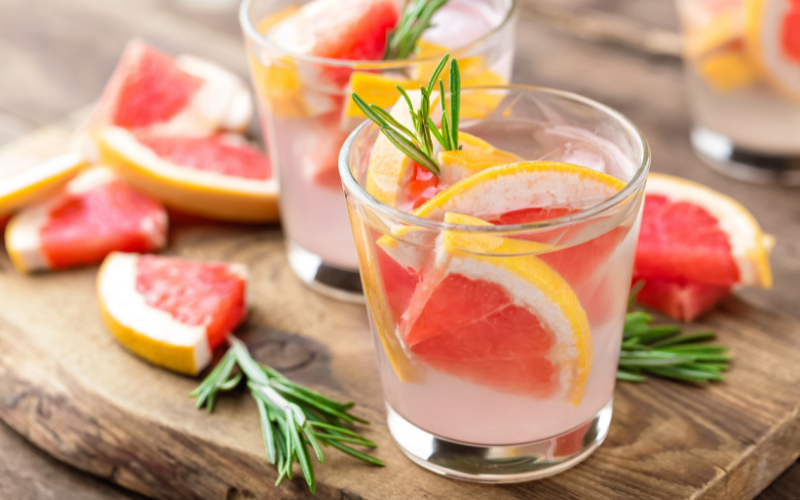 Grapefruit, Honey, and Rosemary Smash