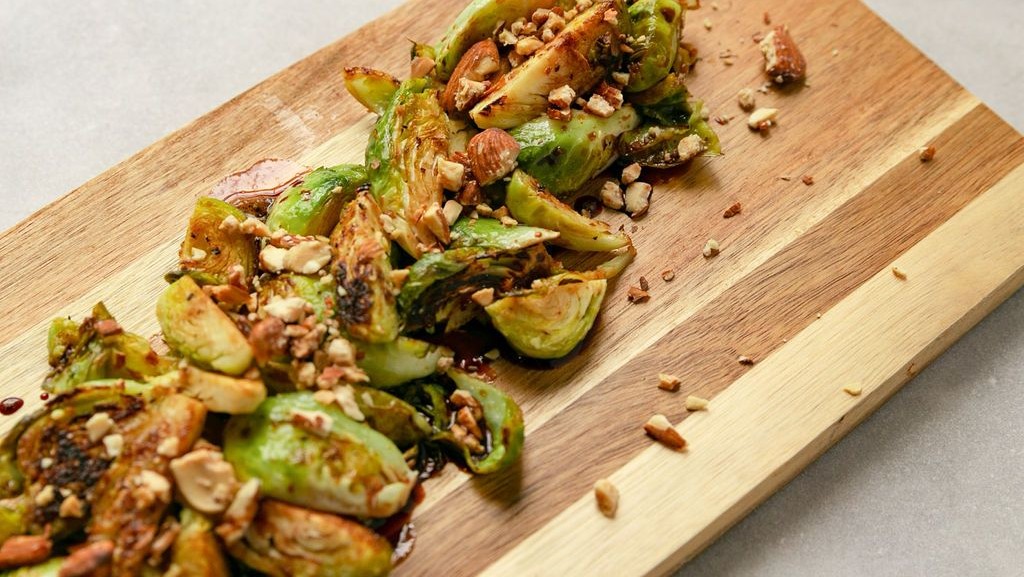 Image of Roasted Brussels With Balsamic Date Drizzle