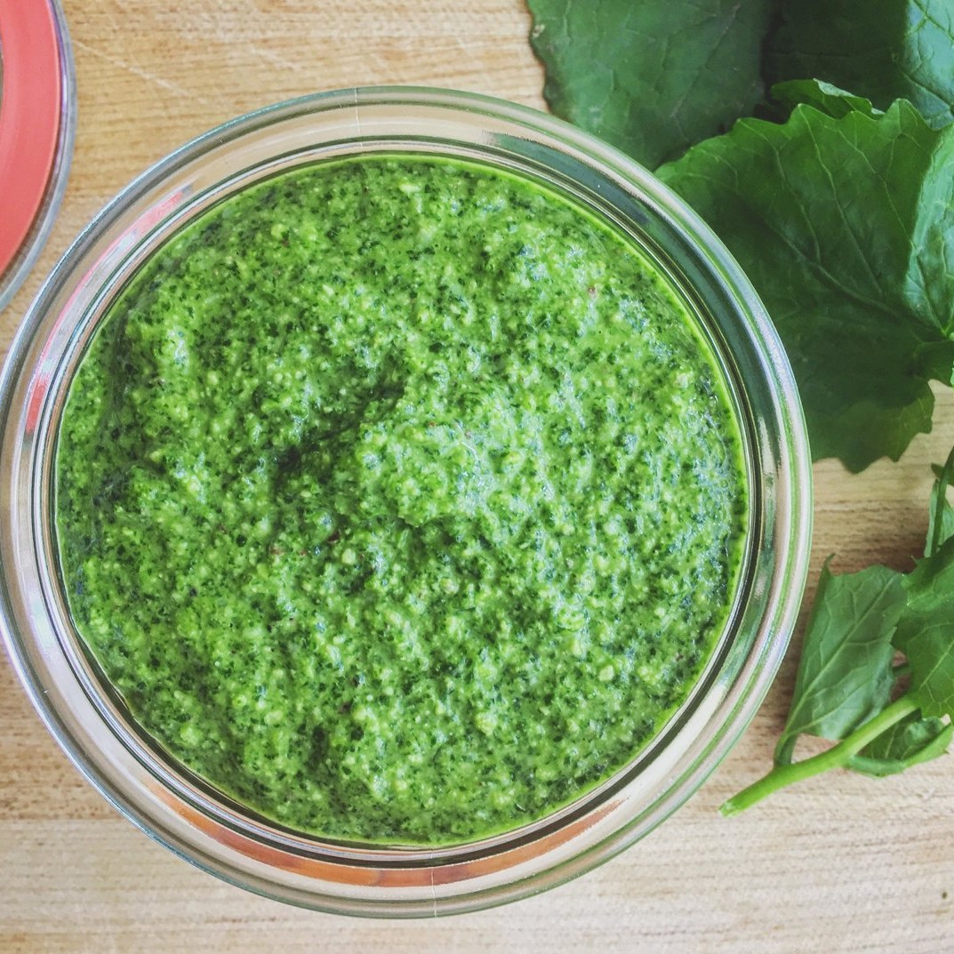 Mustard Green Pesto Recipe