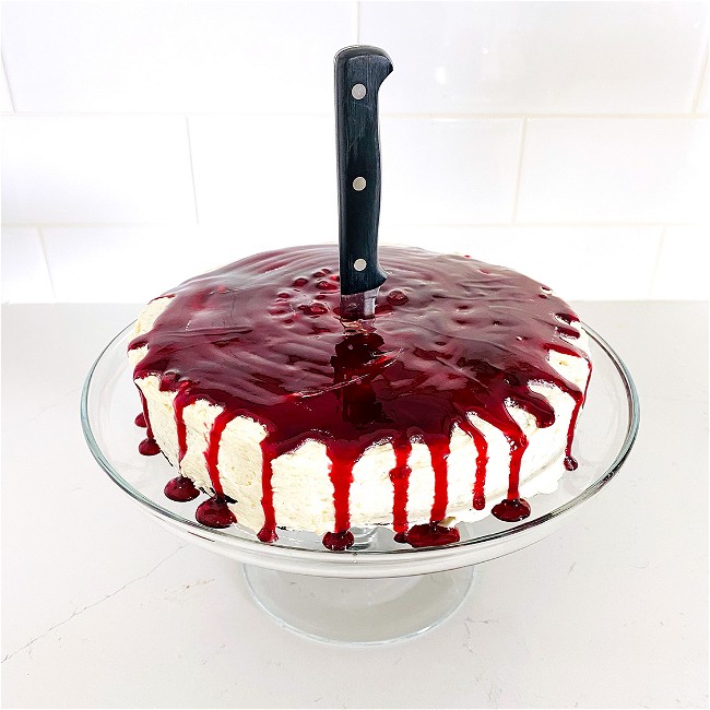 Image of Chocolate Mochi Cake with Cherry Glaze (Paleo, AIP option)