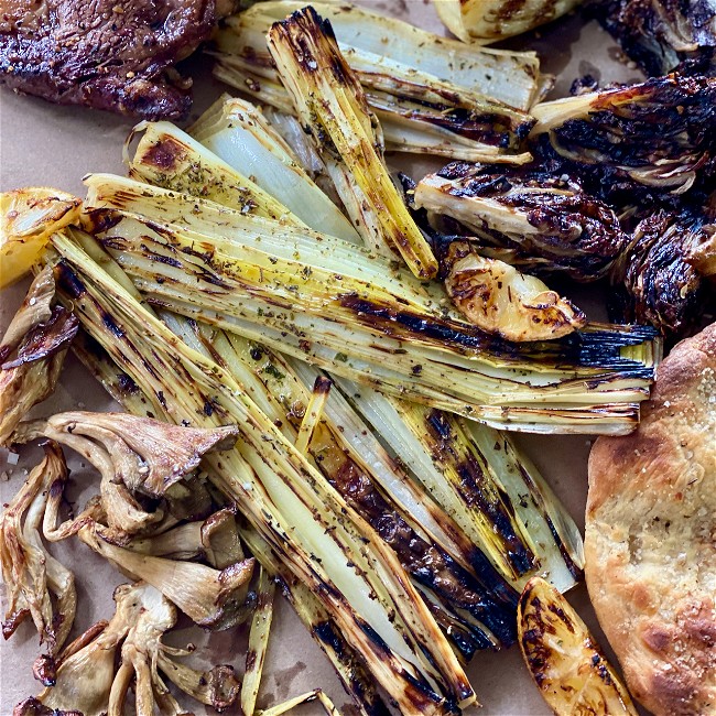 Image of Coriander Caraway Grilled Leeks