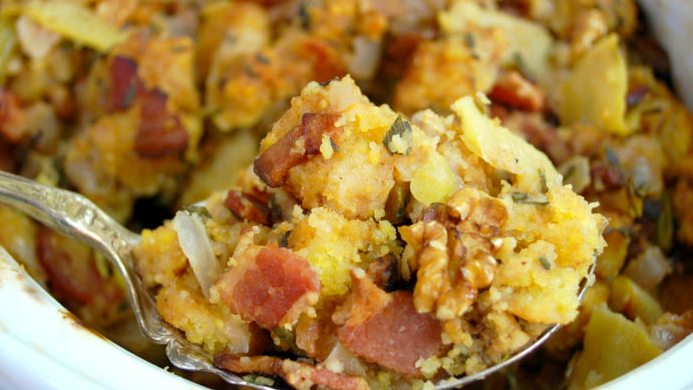 Image of Cornbread Stuffing with Apples, Bacon and Pecan