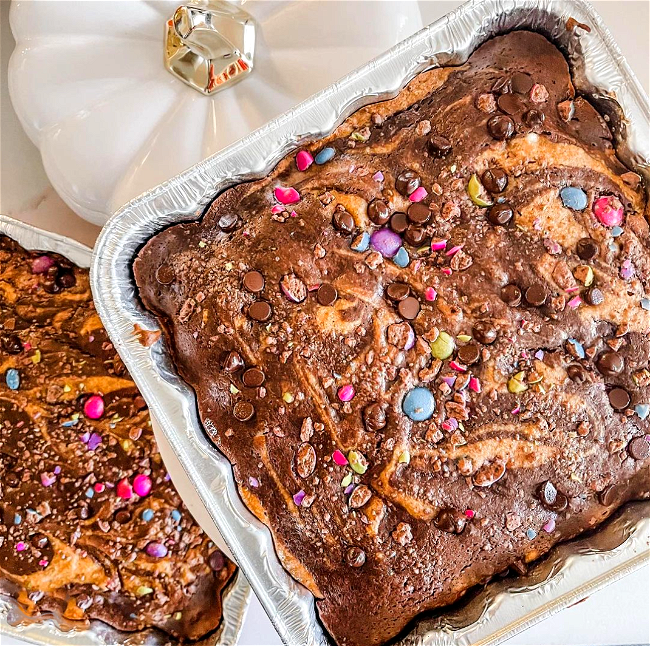 Image of Monster Cookie Banana Brownie Swirl Bars