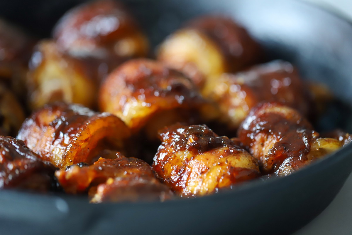 Bacon Wrapped Chicken Burnt Ends