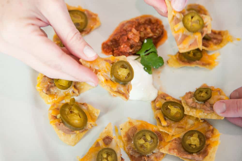 Simple Nachos With Beans and Cheese