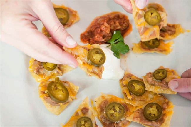 Image of Simple Nachos With Beans and Cheese