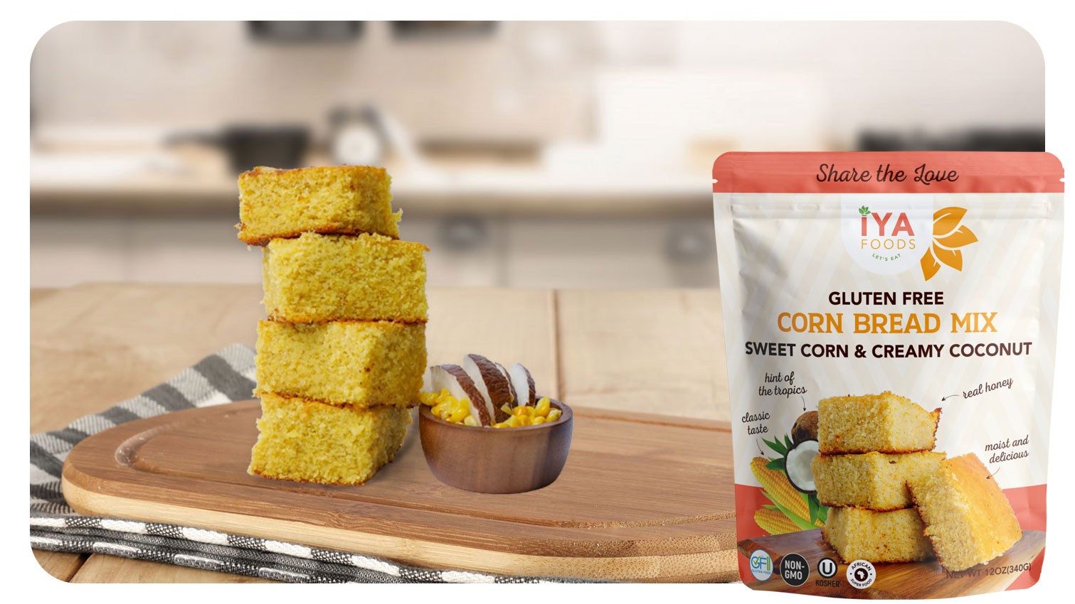 Image of Sweet Corn & Creamy Coconut Cornbread