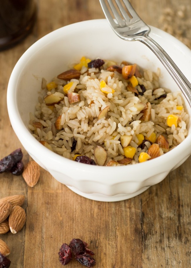 Image of Brown Rice With Almonds, Dried Blueberries and Balsamic Vinaigrette