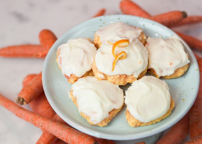 Image of Carrot Cookies with Orange Icing