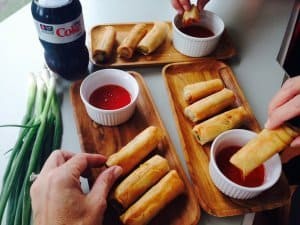 Image of Fried Sweet and Sour Egg Rolls