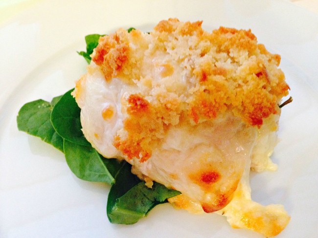 Image of Cheesy Chicken with Fresh Spinach