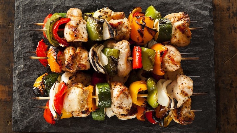 Image of Chicken and Vegetable Skewers