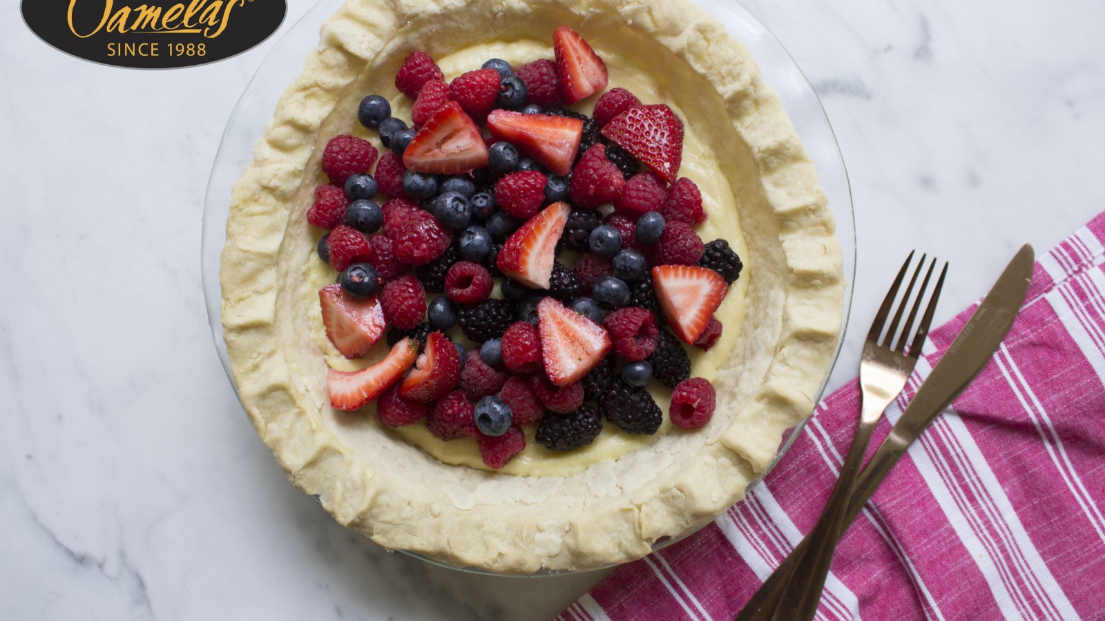 Image of Fresh Berry Custard Pie