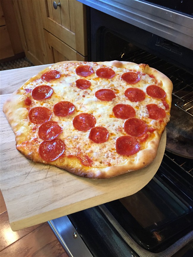 Sheet Pan Pizza With Dough Made From Scratch In A Food Processor