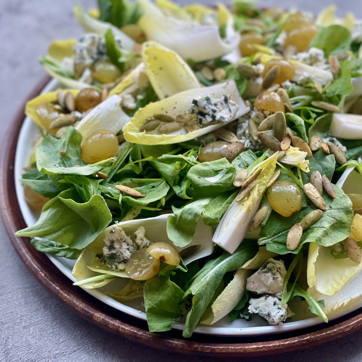 Pickled Grape, Blue Cheese, and Endive Salad