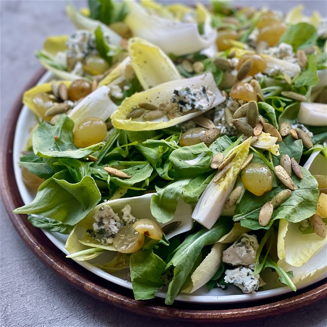 Image of Pickled Grape, Blue Cheese, and Endive Salad 