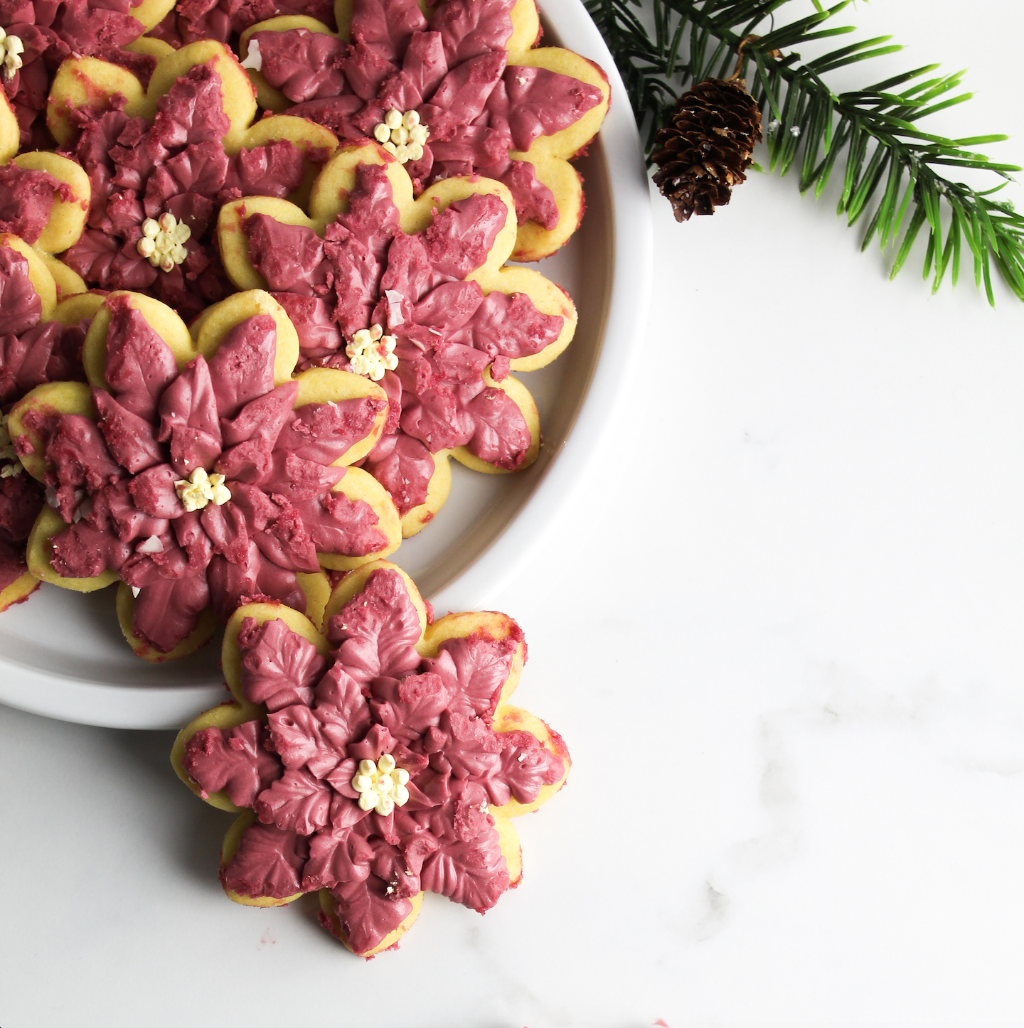 Image of Poinsettia Sugar Cookies