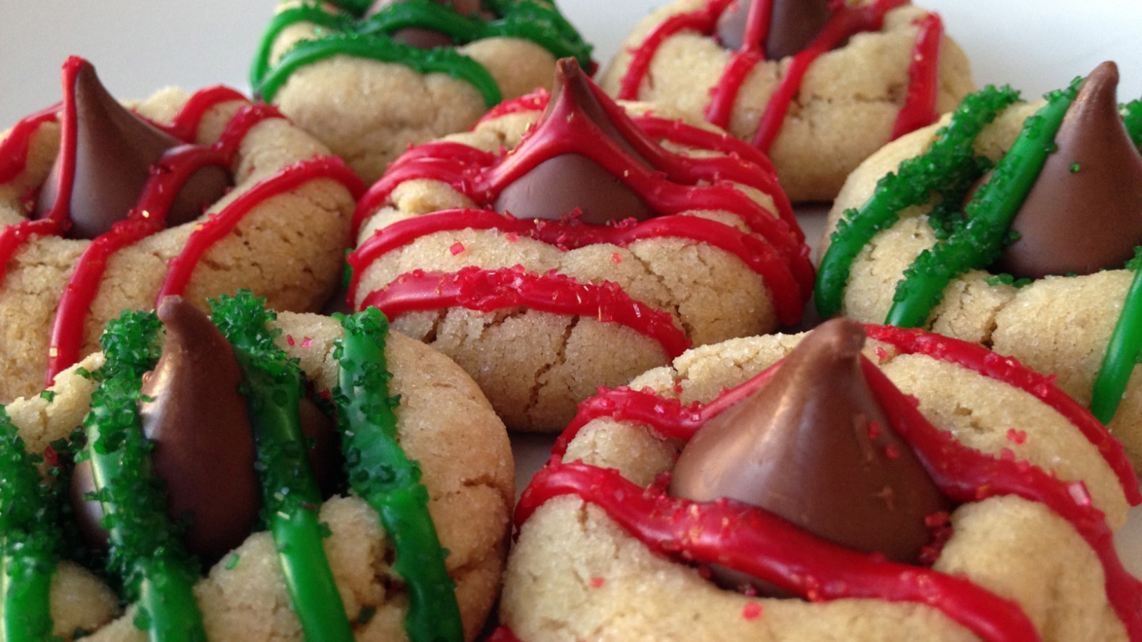 Image of Holiday Peanut Butter Kiss Cookies