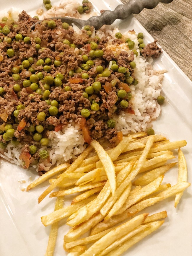 Image of Brazilian Meat Sauce With Rice & Fries