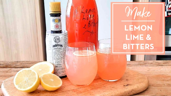Image of Homemade Lemon Lime & Bitters Syrup
