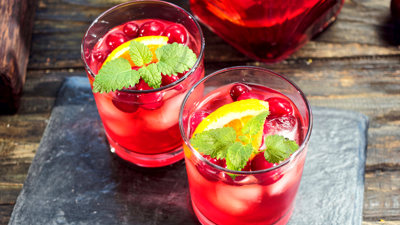 Image of Virgin Cranberry Basil Sangria