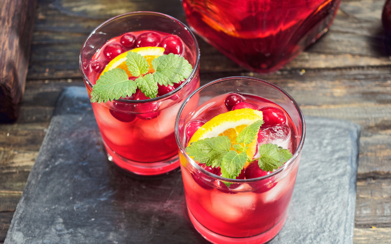Virgin Cranberry Basil Sangria