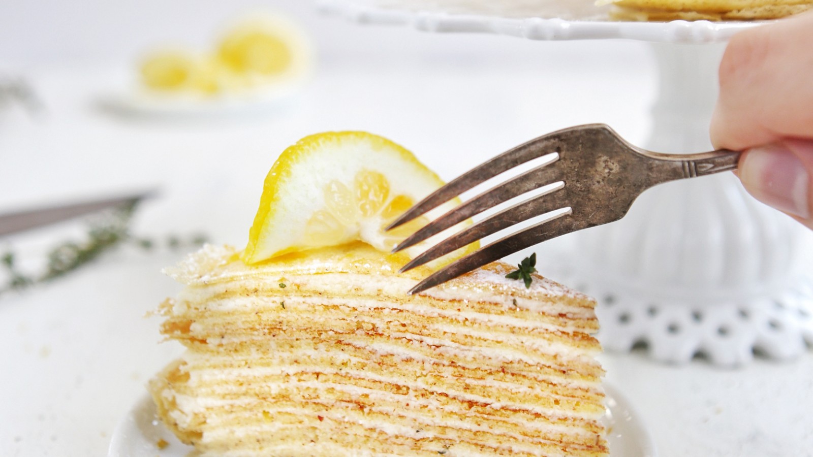 Image of Lemon-Thyme Crepe Cake
