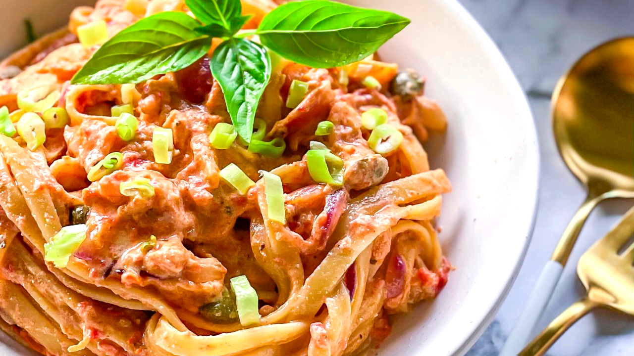 Image of Creamy Salmon Fettuccine