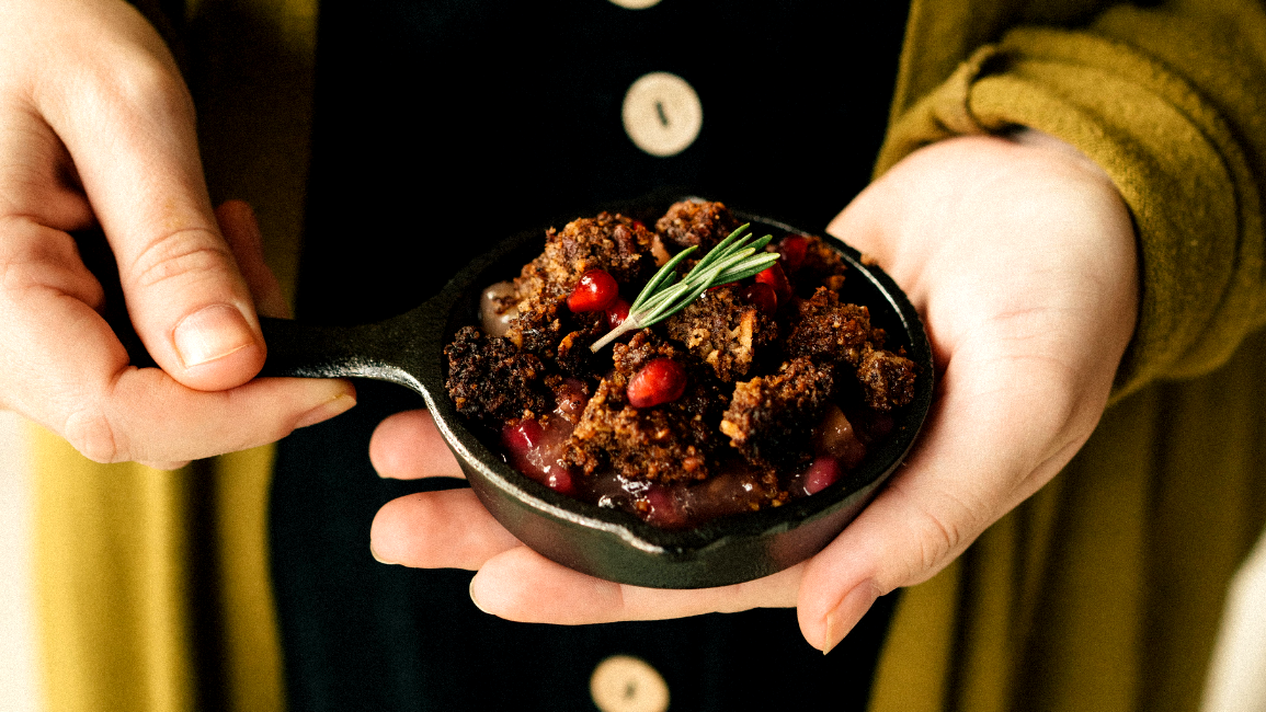 Image of Pear & Pomegranate Crisp