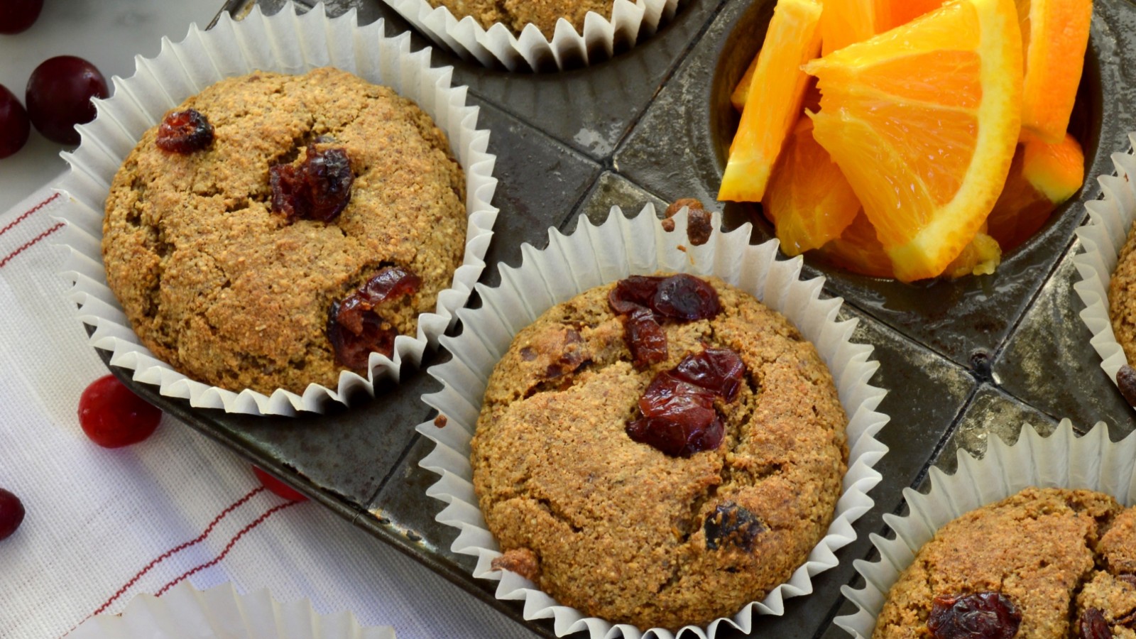 Image of Paleo Cranberry Orange Muffins