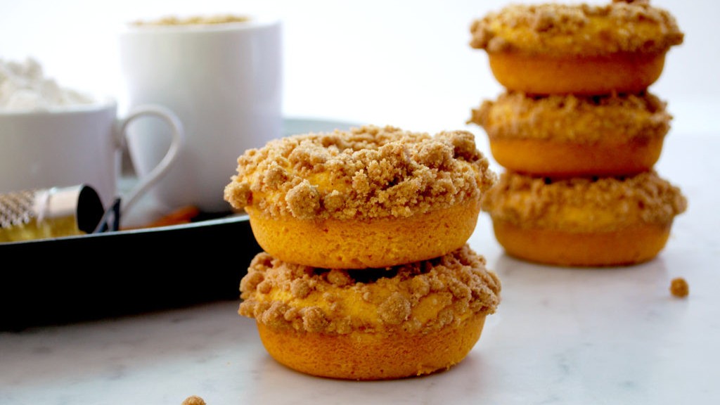 Image of Pumpkin Donuts with Streusel Topping