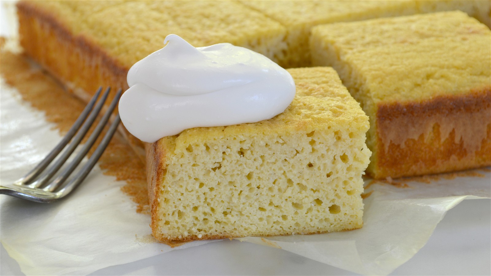 Image of Paleo Vanilla Cake with Vanilla Coconut Cream Topping