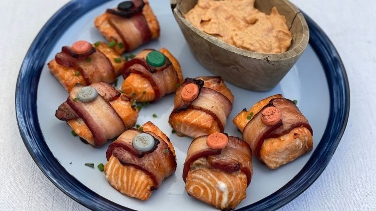 Image of Bacon Wrapped Salmon Bites