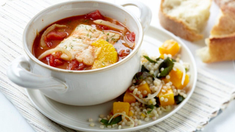 Image of Alaska Halibut or Cod Stew with Fennel and Orange