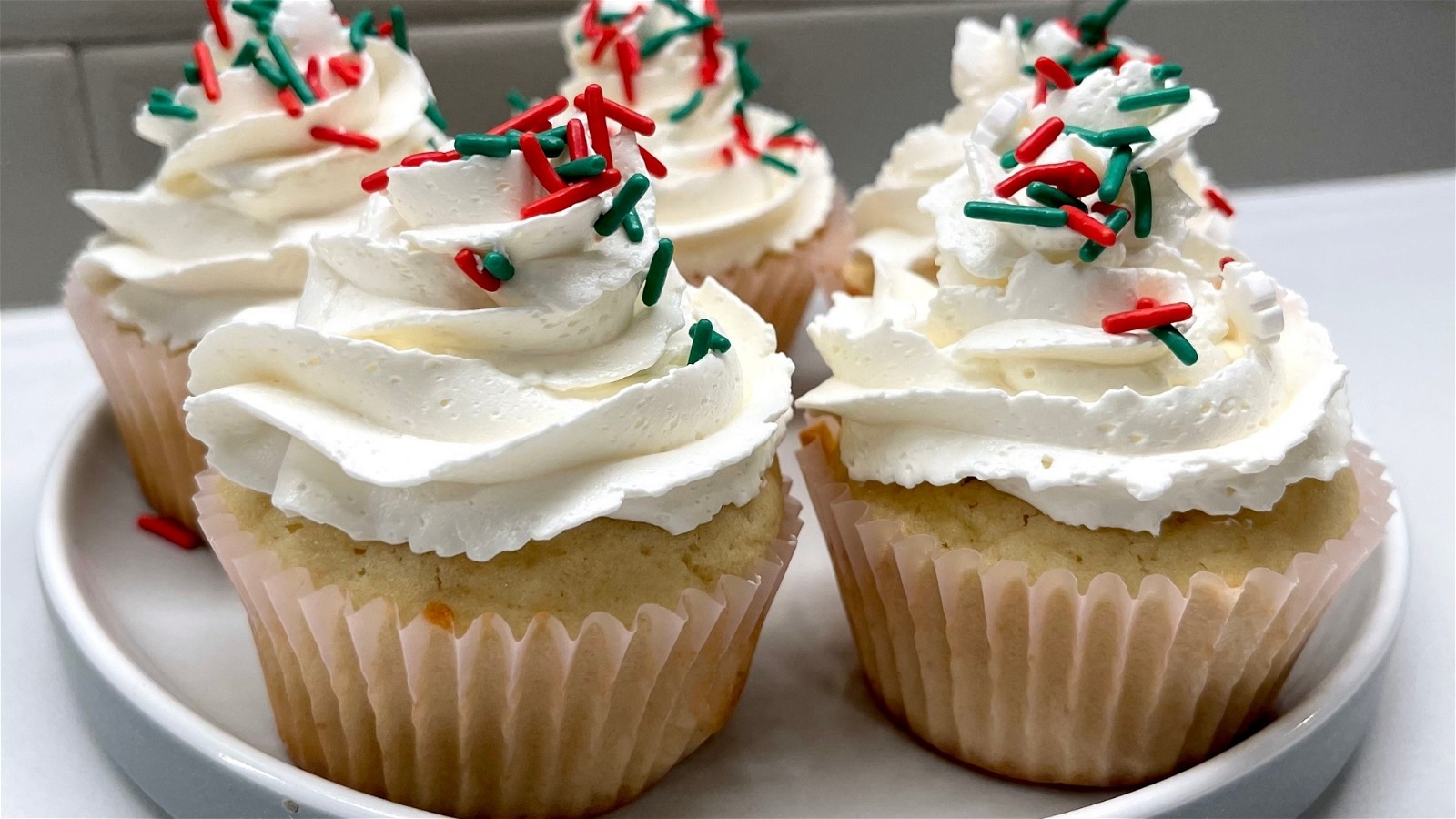 Image of The BEST Vanilla Cupcakes with Swiss Meringue Buttercream