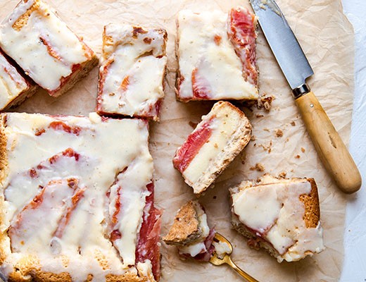 Image of Coconut Pineapple Bars with Ginger Glaze