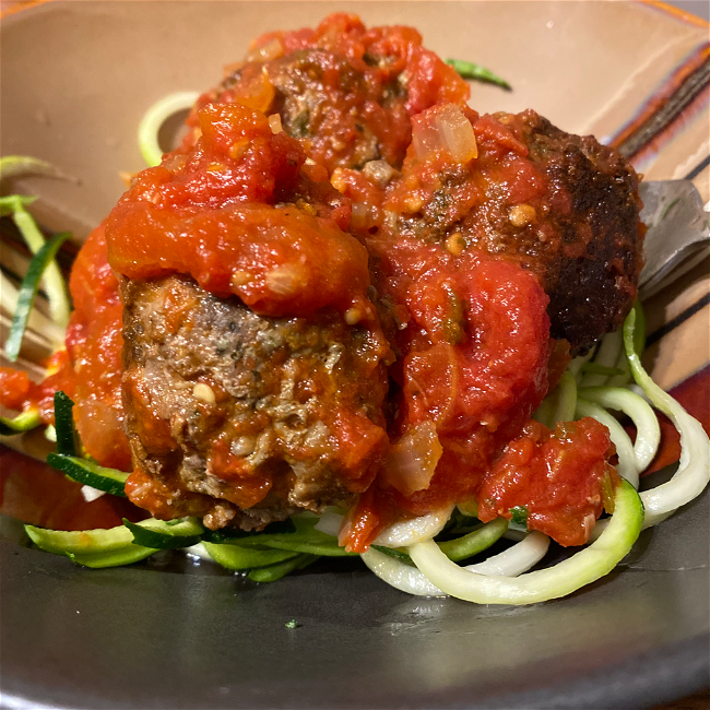 Image of Keto Mozzarella Stuffed Meatballs
