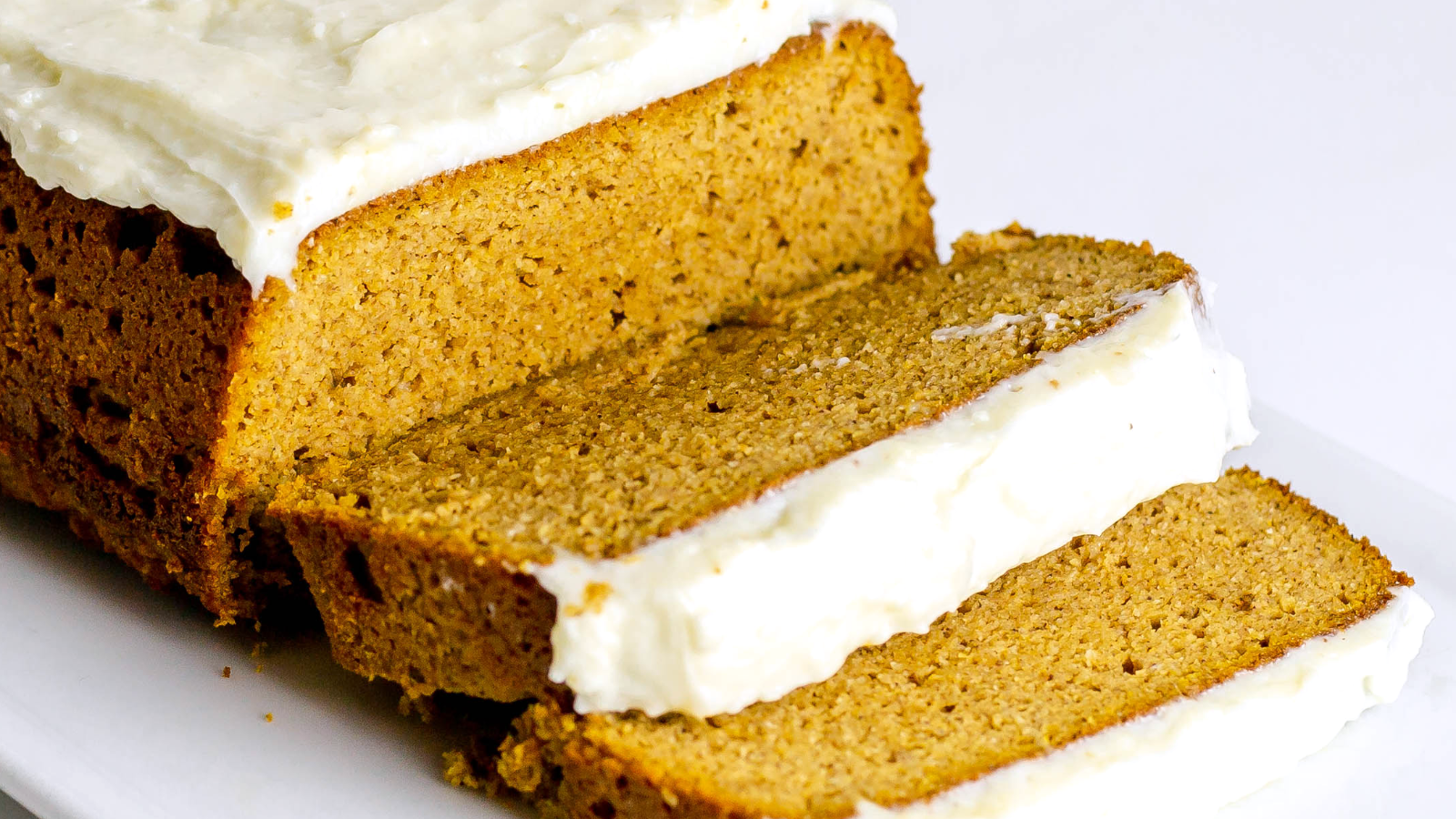 Image of Cream Cheese Frosted Pumpkin Loaf